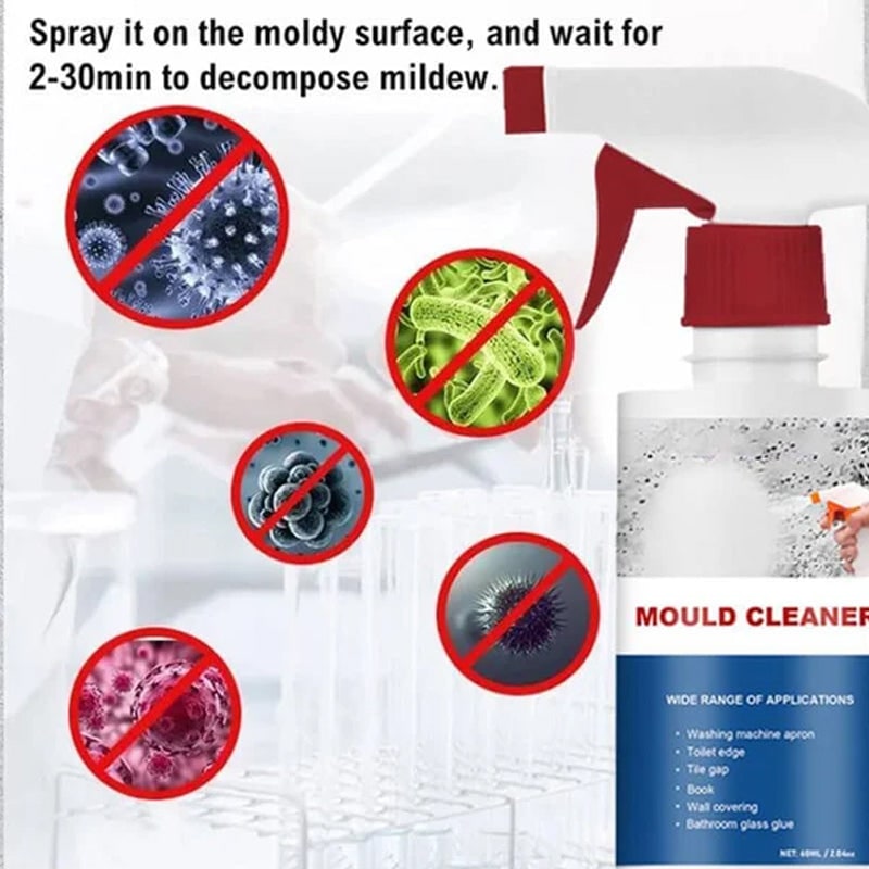 Professional Mold Remover and Mildew Spray with Fast-Acting Stain Killer Formula