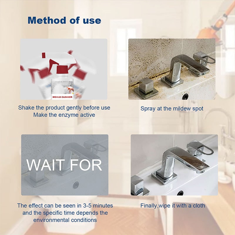 Professional Mold Remover and Mildew Spray with Fast-Acting Stain Killer Formula