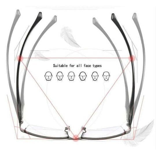 Progressive Multifocal Reading Glasses with Blue Light Blocking and Lightweight Metal Frame