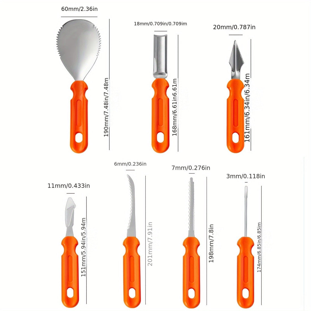 Pumpkin Carving Tools and Kit with Stainless Steel Supplies Storage Bag and Knife Set