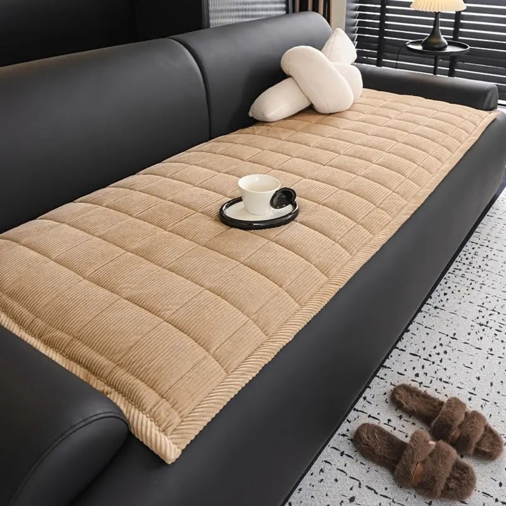 Quilted Sofa Couch Cover and Seat Protector Mat for Dogs with Soft Corduroy Texture