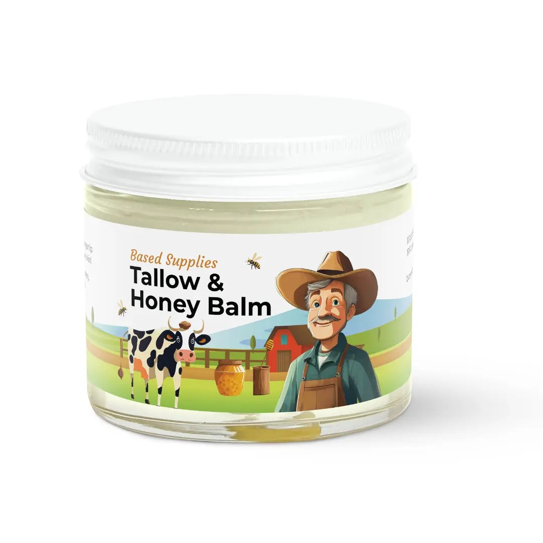 Tallow Honey Balm – Moisturizer for Mature Skin with Vitamins A, D & E | Face & Neck Care