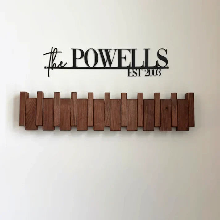 Wall Coat Rack with Foldable Hooks Space-Saving Hallway Storage
