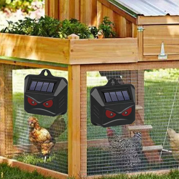 Rat and Mouse Deterrent with Electronic Ultrasonic Pest and Predator Light Eyes for Garden