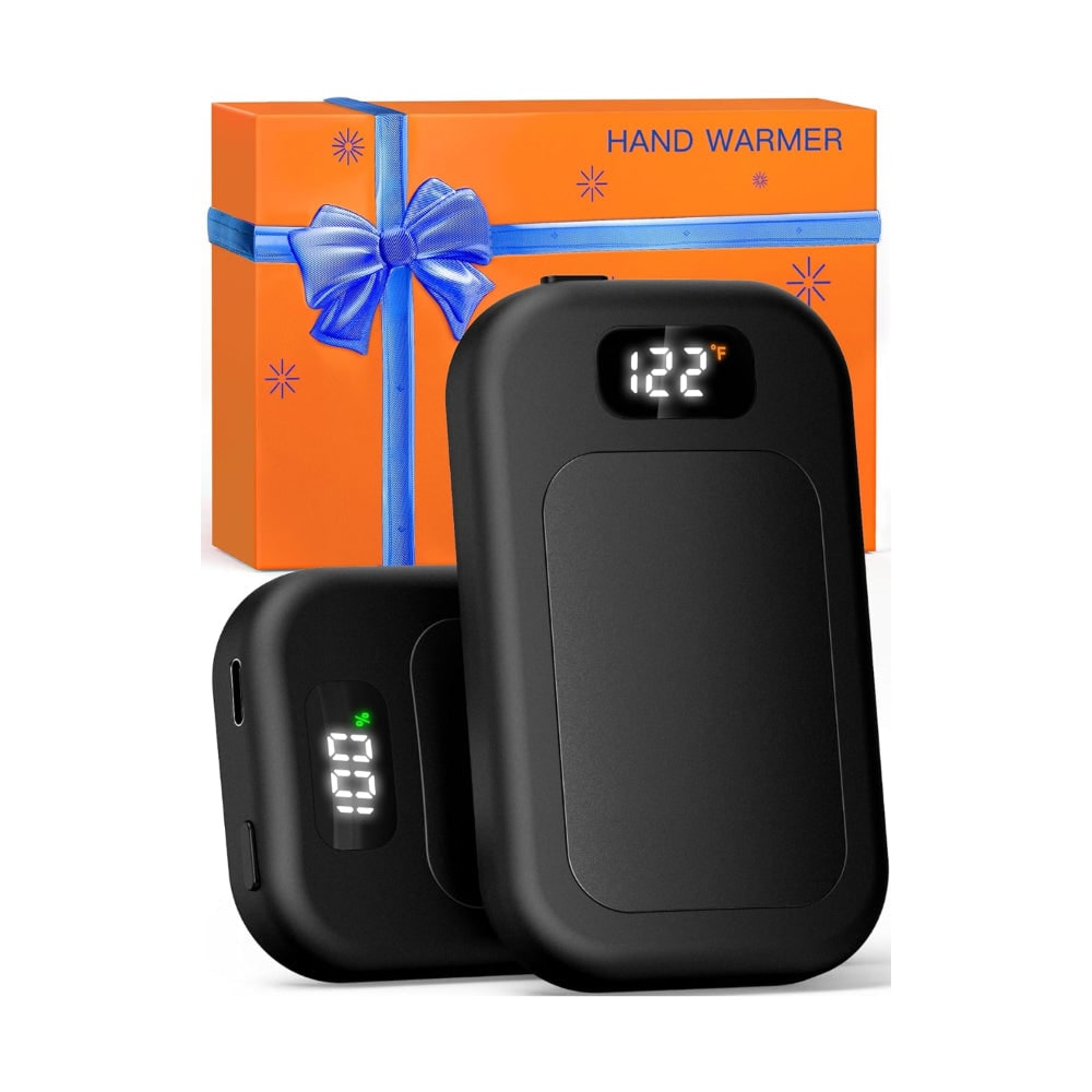 Rechargeable Electric Hand Warmers Reusable Pocket Heater with LED Display and Three Heat Levels