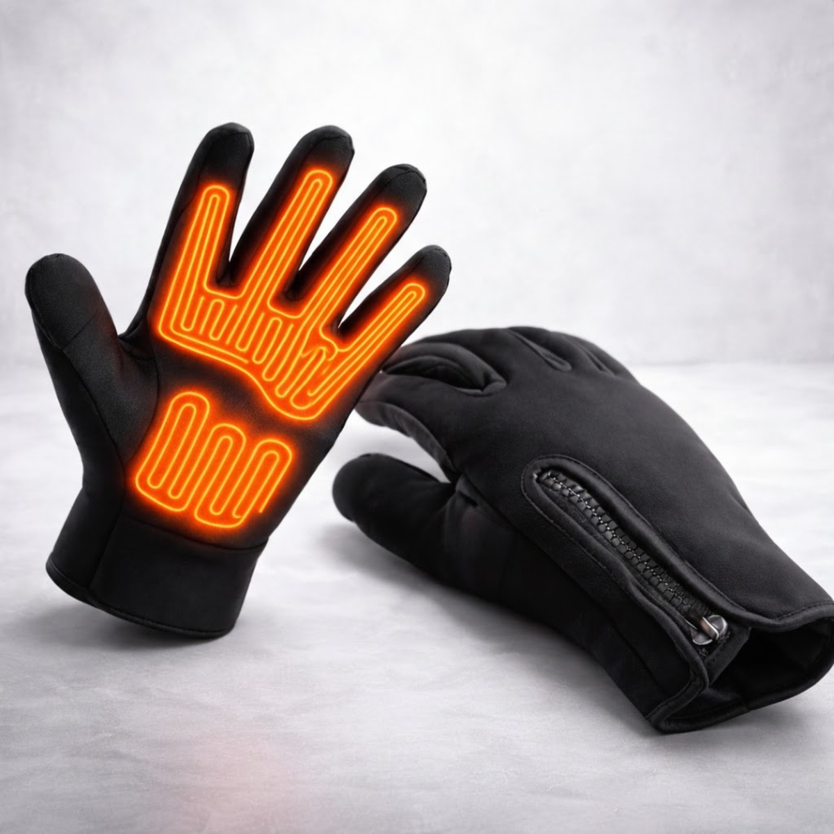 Rechargeable Heated Gloves for Skiing with Waterproof Touchscreen and Thermal Grip