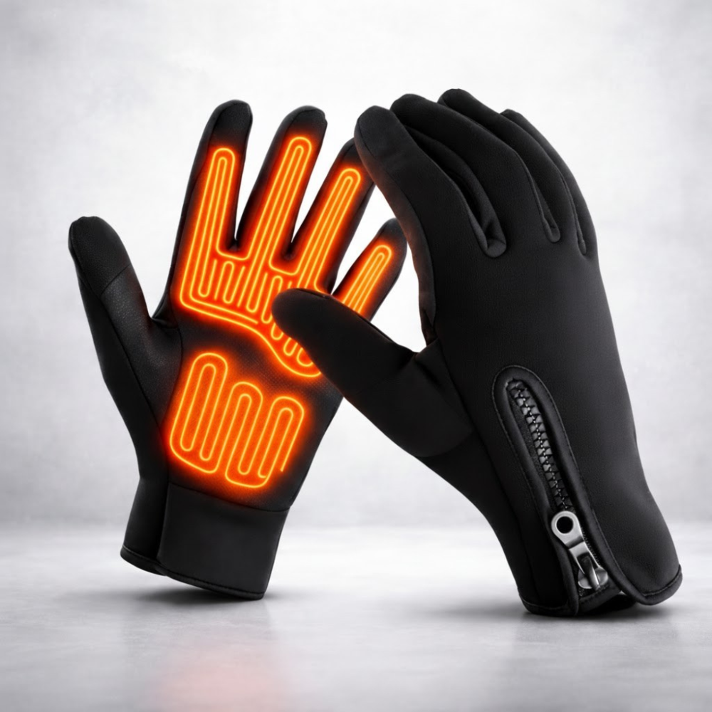 Rechargeable Heated Gloves for Skiing with Waterproof Touchscreen and Thermal Grip