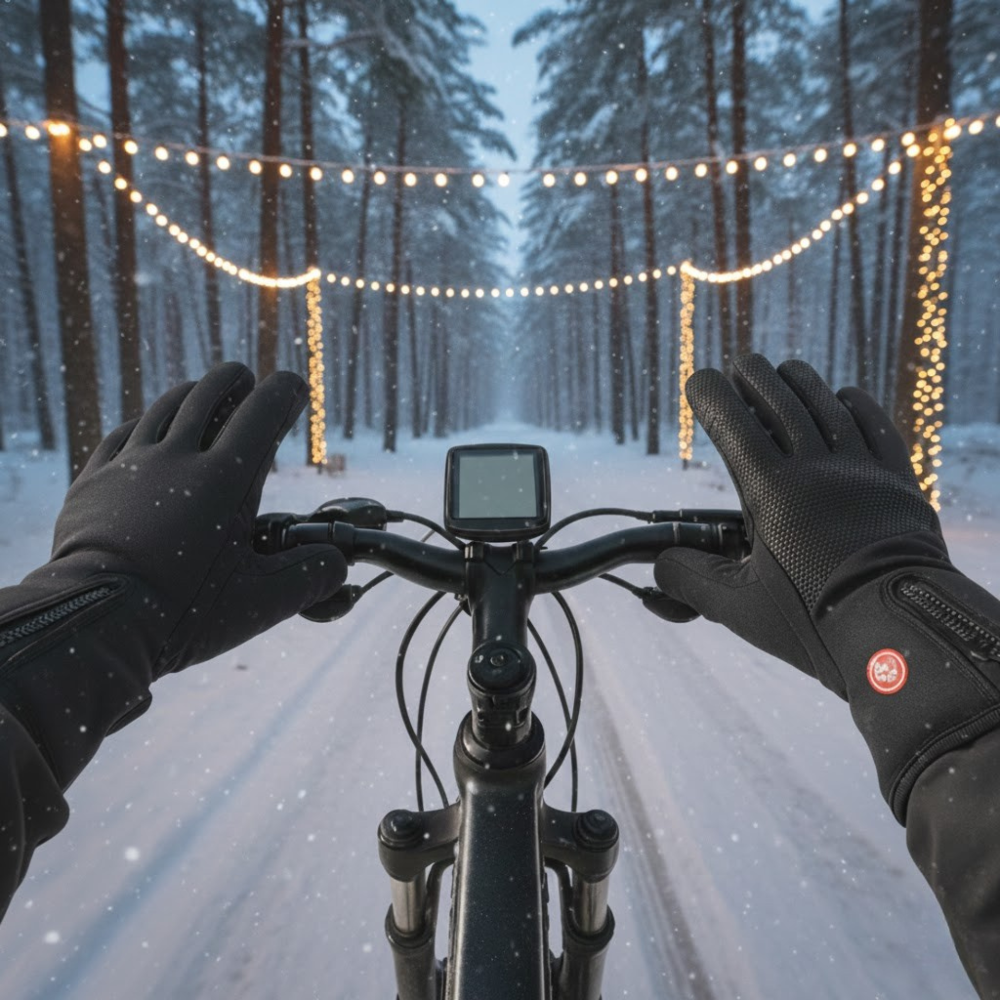 Rechargeable Heated Gloves for Skiing with Waterproof Touchscreen and Thermal Grip