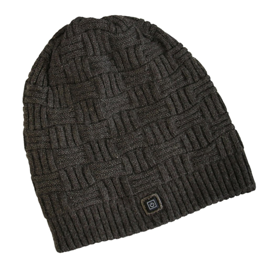 Rechargeable Heated Winter Beanie Hat with Ear Flaps and 3400mah Battery Skull Cap