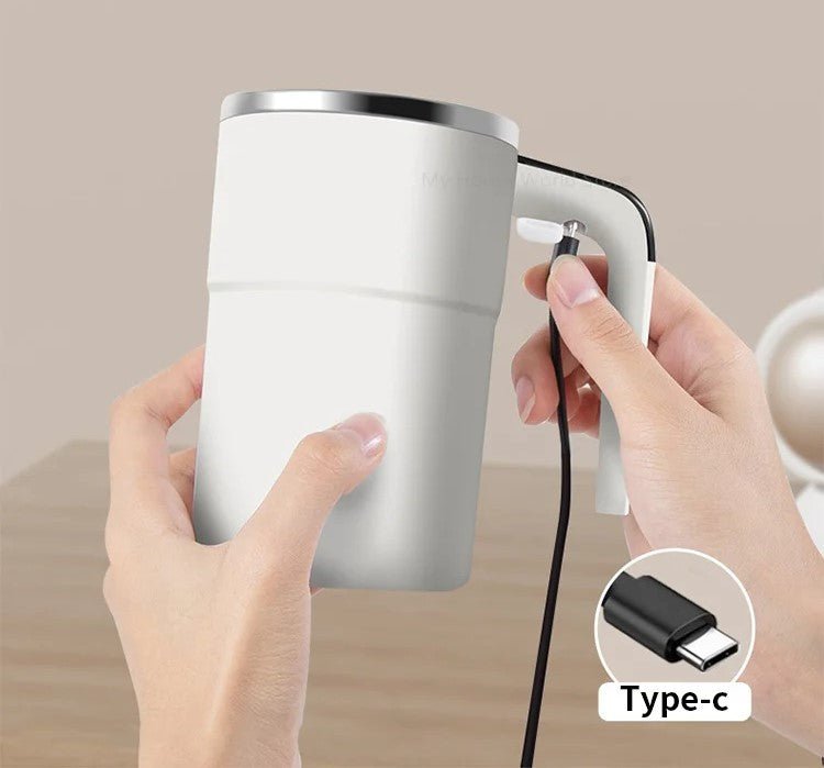 Portable Self Stirring Coffee Mug with Digital Temperature Screen