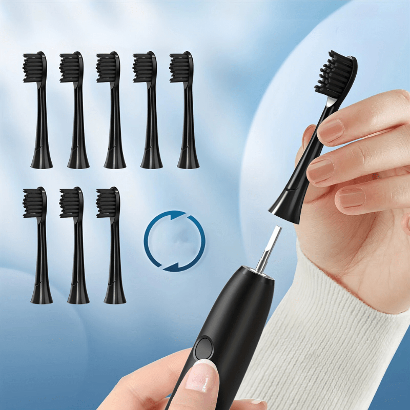 Rechargeable Sonic Electric Toothbrush with Timer 8 Replacement Heads and Travel Case
