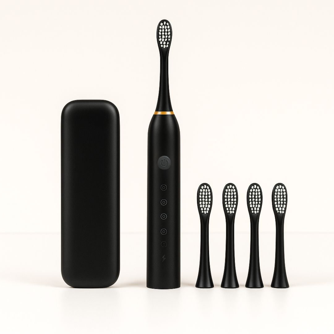 Rechargeable Sonic Electric Toothbrush with Timer and Soft Contoured Bristles