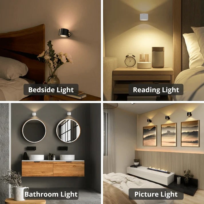 Rechargeable Wall Light and Battery Powered Sconce with Magnetic Mount and Remote Control