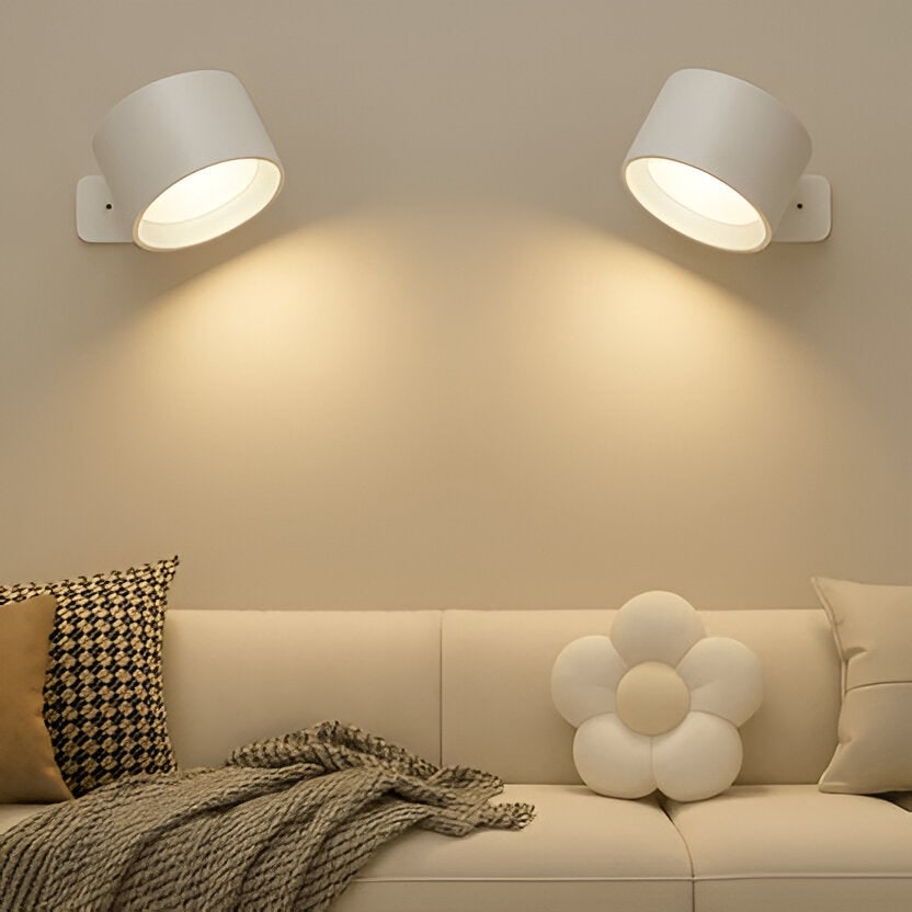 Rechargeable Wall Sconce with Modern Cordless LED Lighting and 360° Magnetic Rotation Lamp
