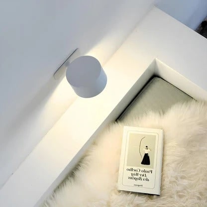 Rechargeable Wall Sconce with Modern Cordless LED Lighting and 360° Magnetic Rotation Lamp