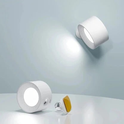 Rechargeable Wall Sconce with Modern Cordless LED Lighting and 360° Magnetic Rotation Lamp