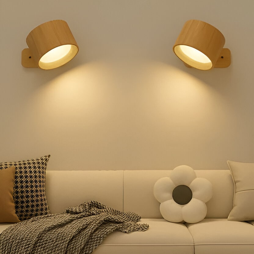 Rechargeable Wall Sconce with Modern Cordless LED Lighting and 360° Magnetic Rotation Lamp