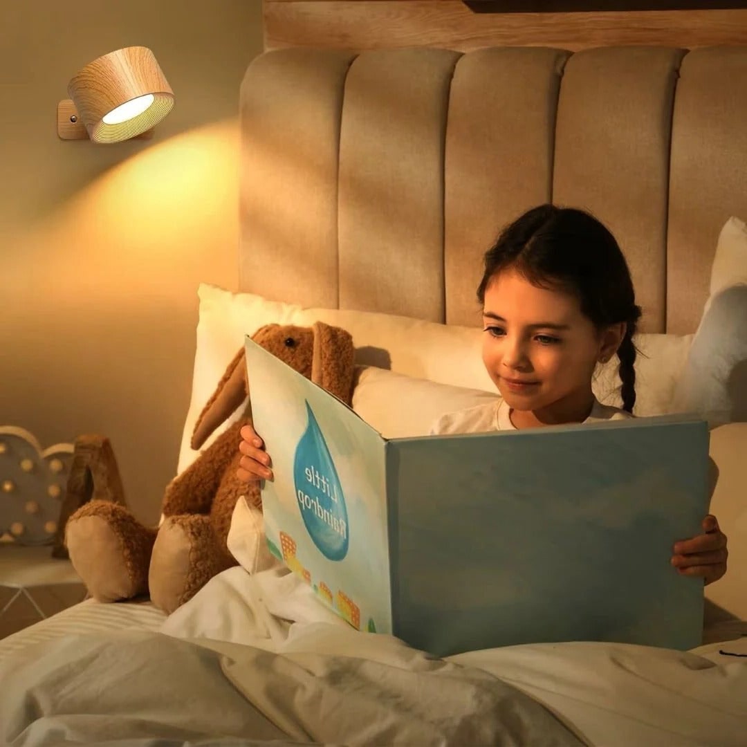 Rechargeable Wall Sconce with Modern Cordless LED Lighting and 360° Magnetic Rotation Lamp