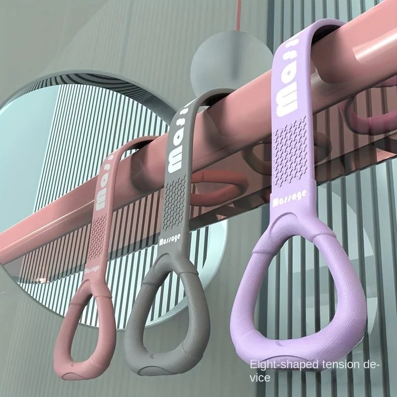 Resistance Band Exercise Figure 8 with Loop Handles and Textured Grip