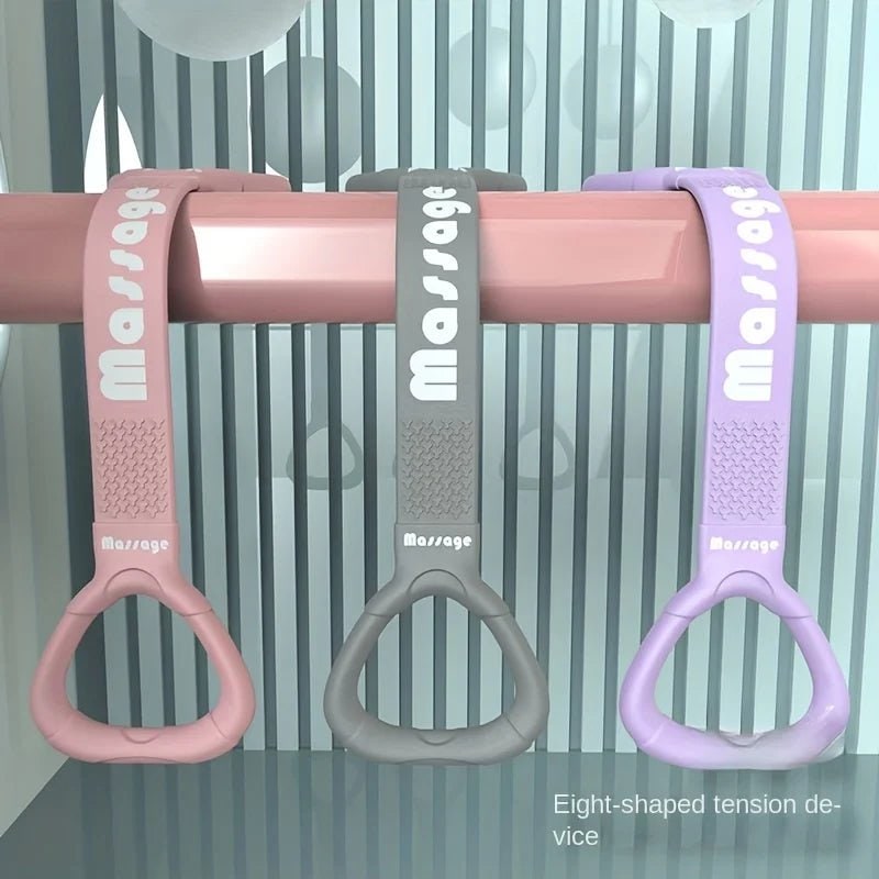 Resistance Band Exercise Figure 8 with Loop Handles and Textured Grip