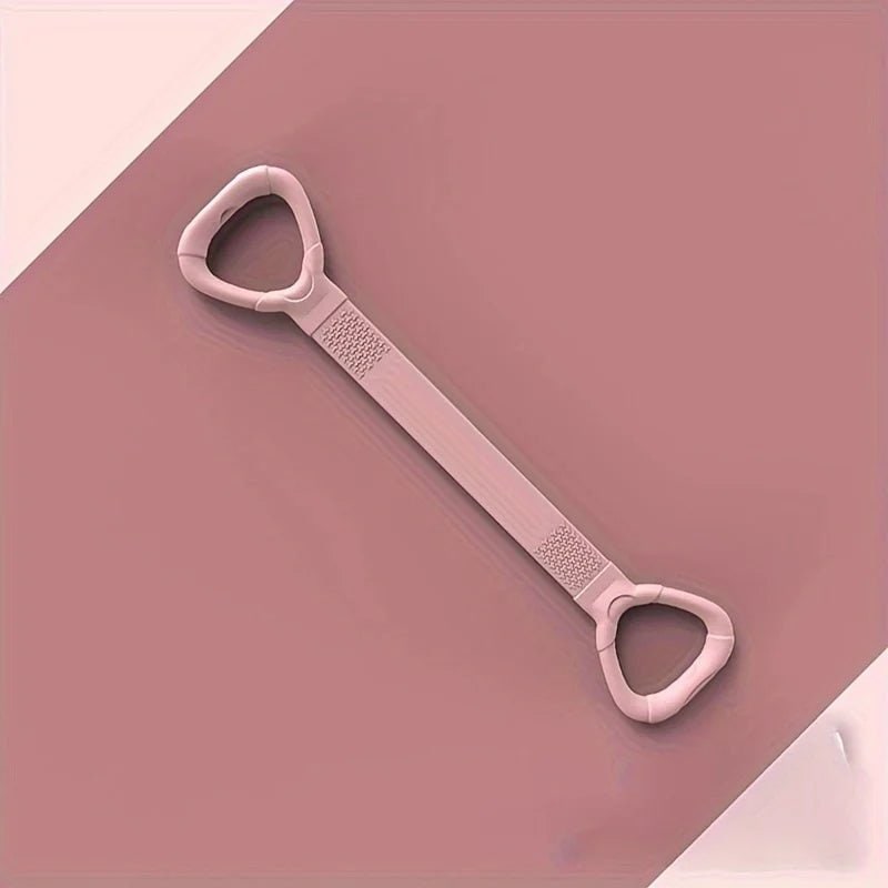 Resistance Band Exercise Figure 8 with Loop Handles and Textured Grip