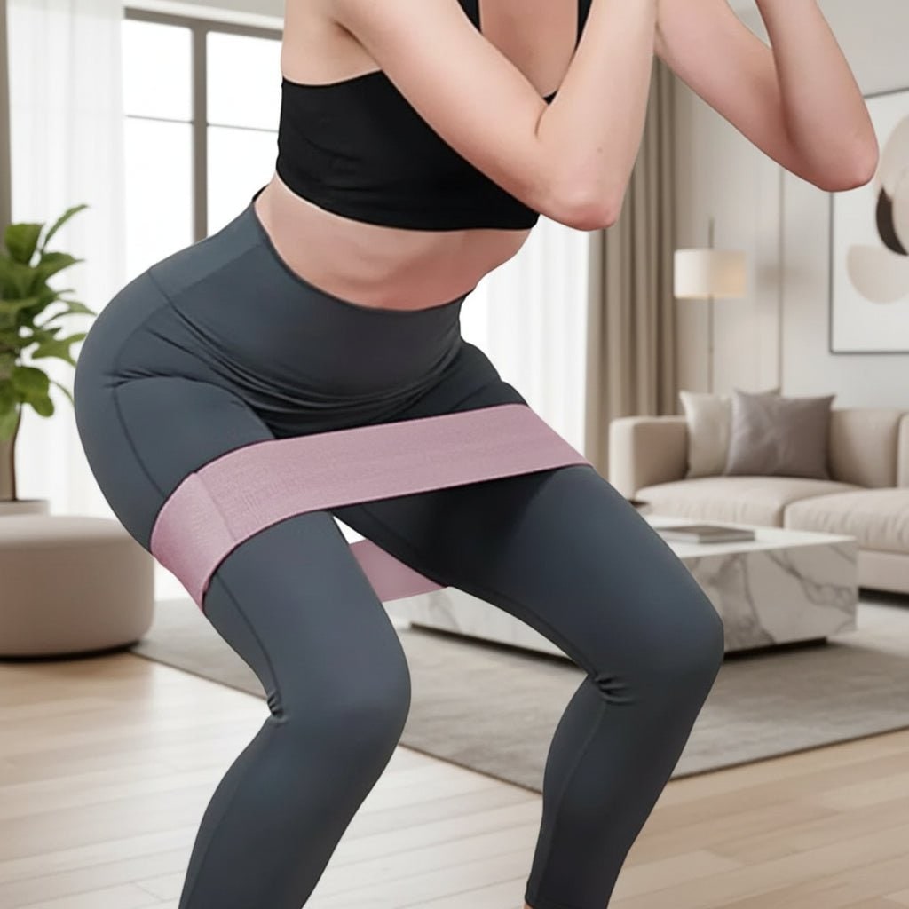 Resistance Loop Bands for Glute Booty Workouts with Non-Slip Fabric and Silicone Grip