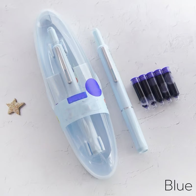 Retractable Fountain Pen with Fine Nibs Smooth Ink Flow and Pocket Clip Cartridges