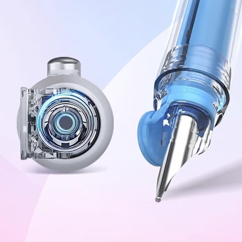 Retractable Fountain Pen with Fine Nibs Smooth Ink Flow and Pocket Clip Cartridges