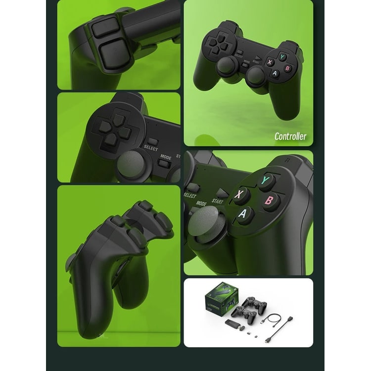 Retro Game Console Stick Wireless HDMI Dongle Portable 2 Controllers Gaming