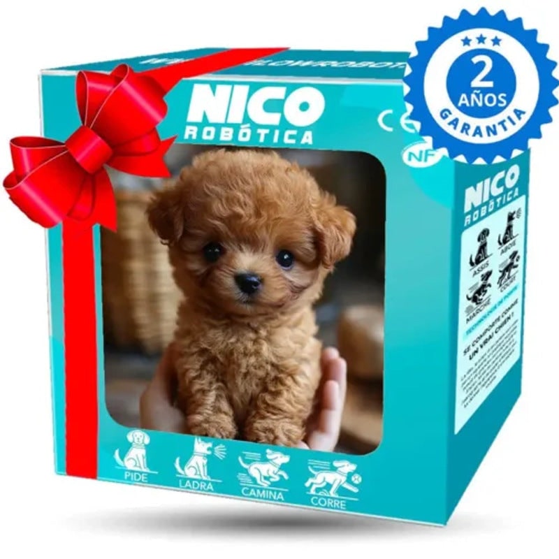 Robotic Toy Dog Interactive Puppy Plush Fluffy Bead Eyes Gift Electronic