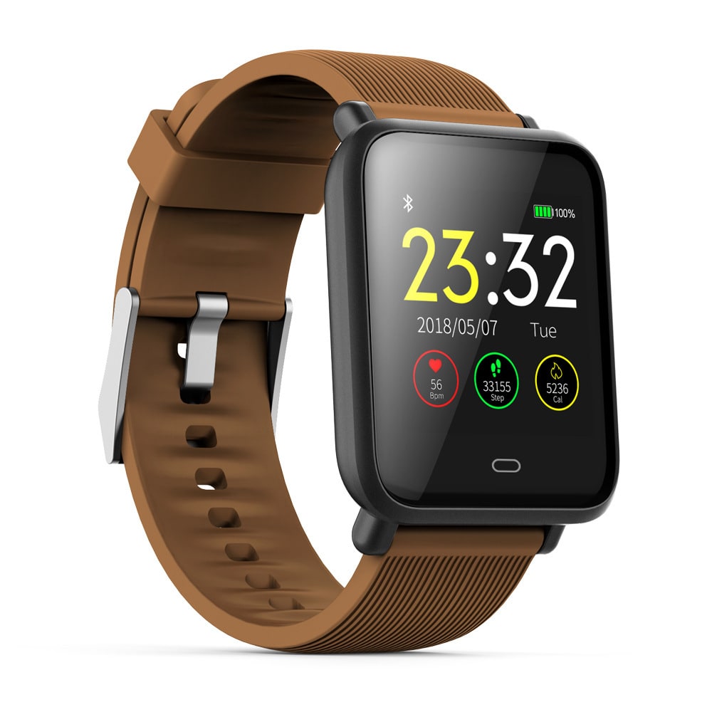 Rugged GPS Fitness Smartwatch with Heart Rate Monitor Waterproof Digital Touchscreen and Sport Strap