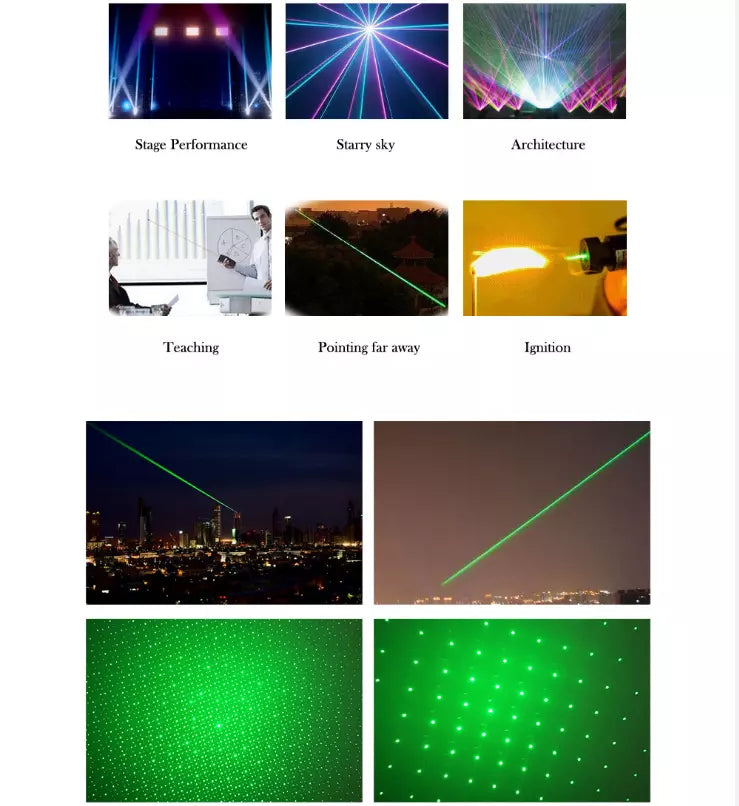 Laser Pointer Rechargeable Green Long Range Torch