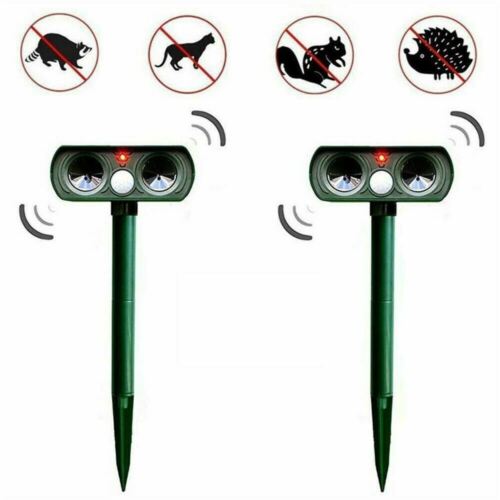 Ultrasonic Solar Animal Deterrent with Motion Detection for Gardens