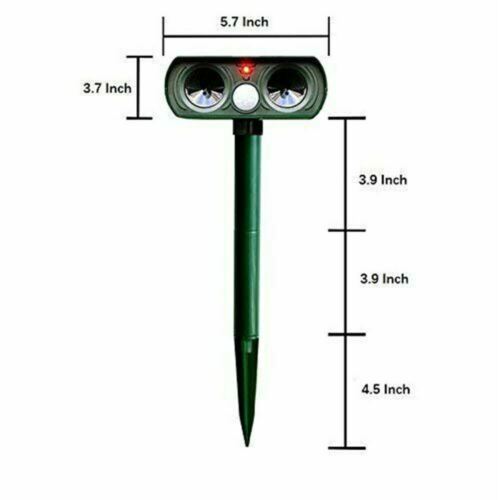 Ultrasonic Solar Animal Deterrent with Motion Detection for Gardens