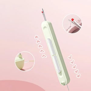 Seam Ripper and Stitch with Integrated Needle Threader Retractable Compact Sewing Tool Fabric