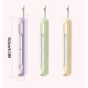 Seam Ripper and Stitch with Integrated Needle Threader Retractable Compact Sewing Tool Fabric