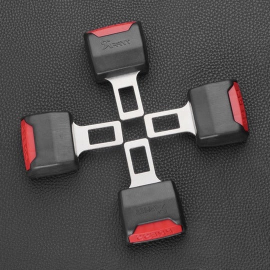 Seat Belt Buckle Extender with Safety Extension and Locking Clip for Car 3 Point