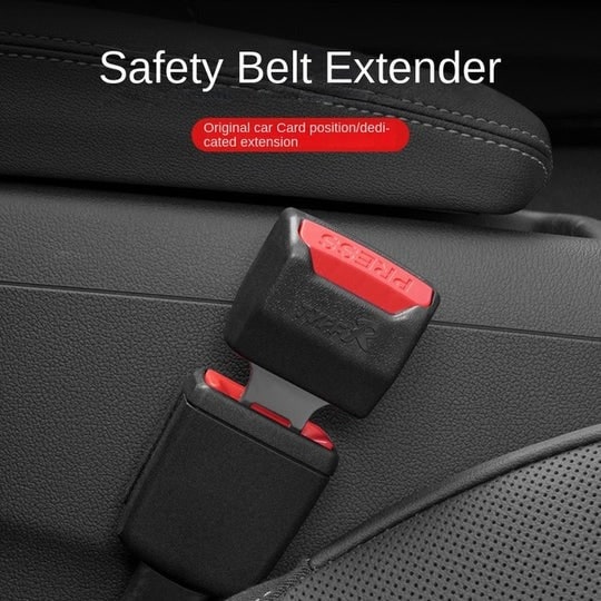 Seat Belt Buckle Extender with Safety Extension and Locking Clip for Car 3 Point