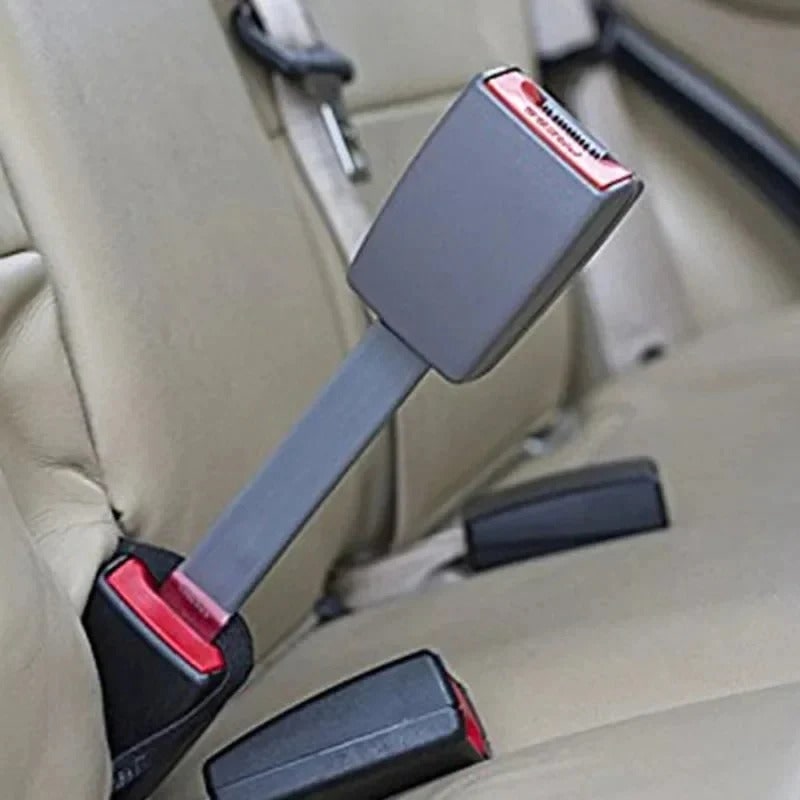 Seat Belt Extender with 11-Inch Rigid Stem and Metal Buckle for Car Safety Access 3 Point