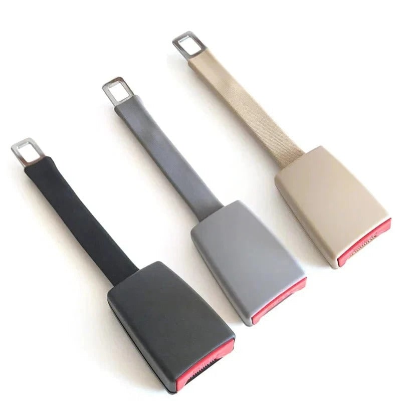 Seat Belt Extender with 11-Inch Rigid Stem and Metal Buckle for Car Safety Access 3 Point