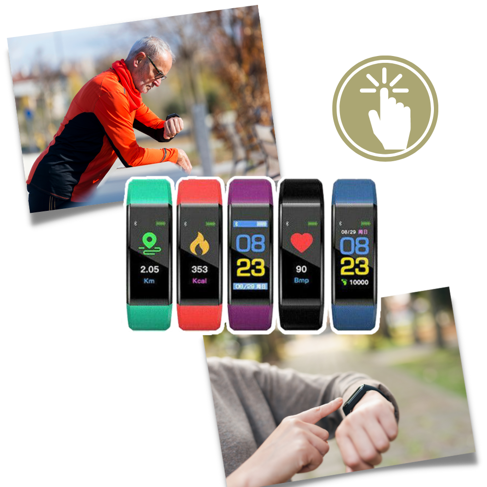 Senior Health Tracking Smartwatch with Large Display