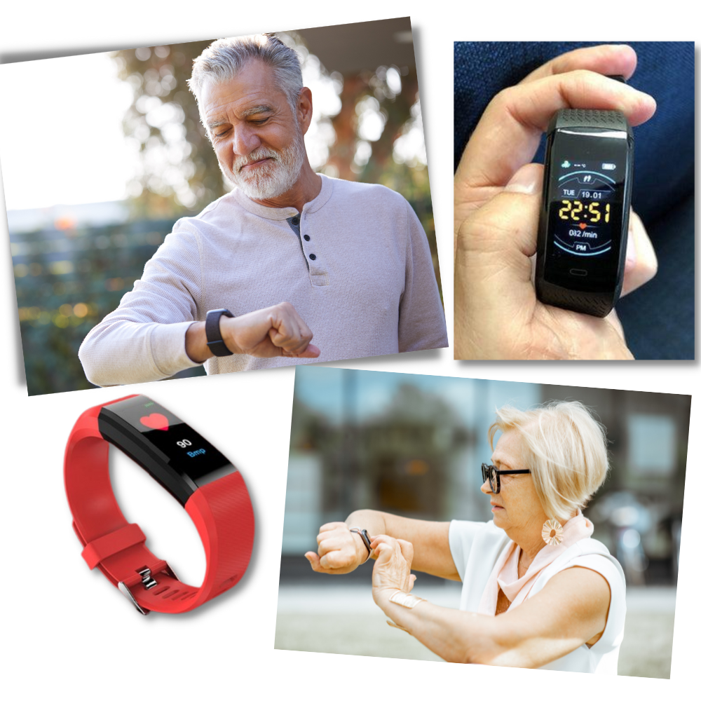 Senior Health Tracking Smartwatch with Large Display