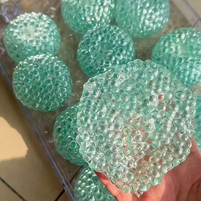 Sensory Stress Ball Squishy Dumpling Fidget Toy with Gel Beads and Textured Surface