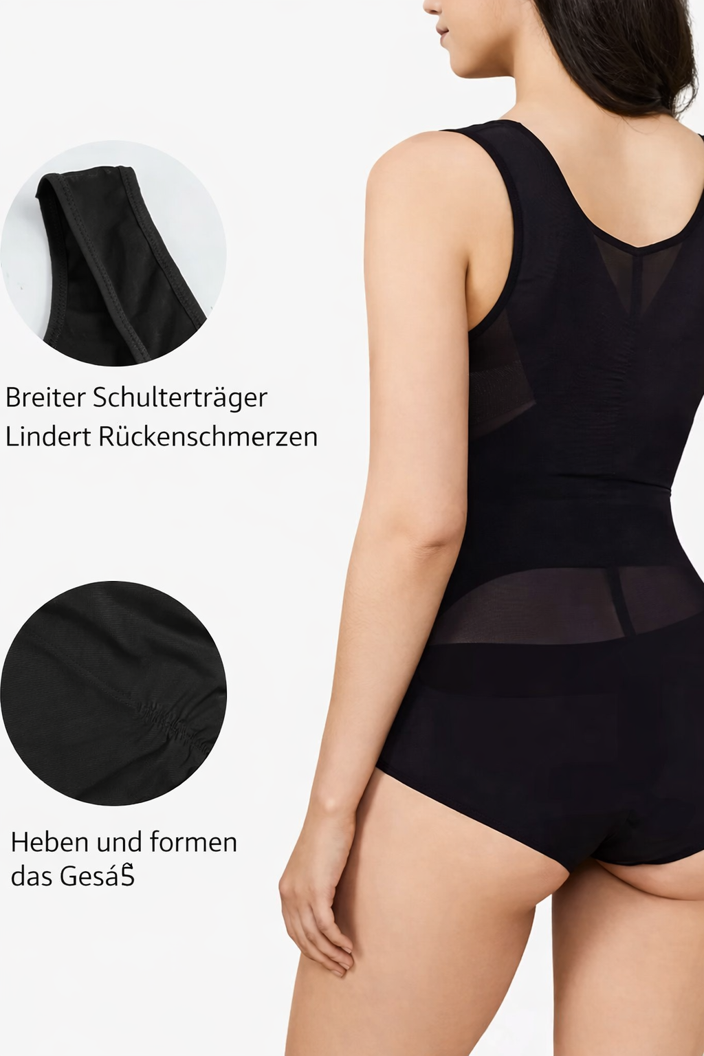 Shapewear Bodysuit Open Bust Sleeveless Mesh Breathable Body Shaping