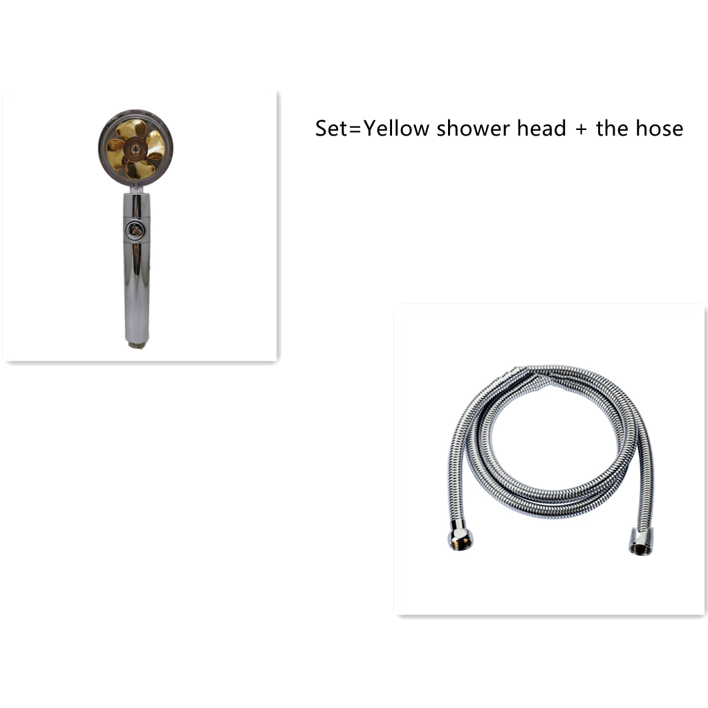 Shower Head with Hard Water Filter High Pressure Propeller Fan and Pause Button Kdf 55