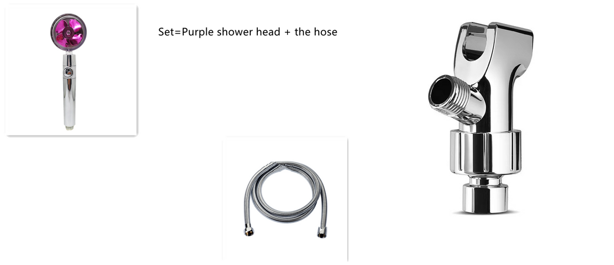 Shower Head with Hard Water Filter High Pressure Propeller Fan and Pause Button Kdf 55