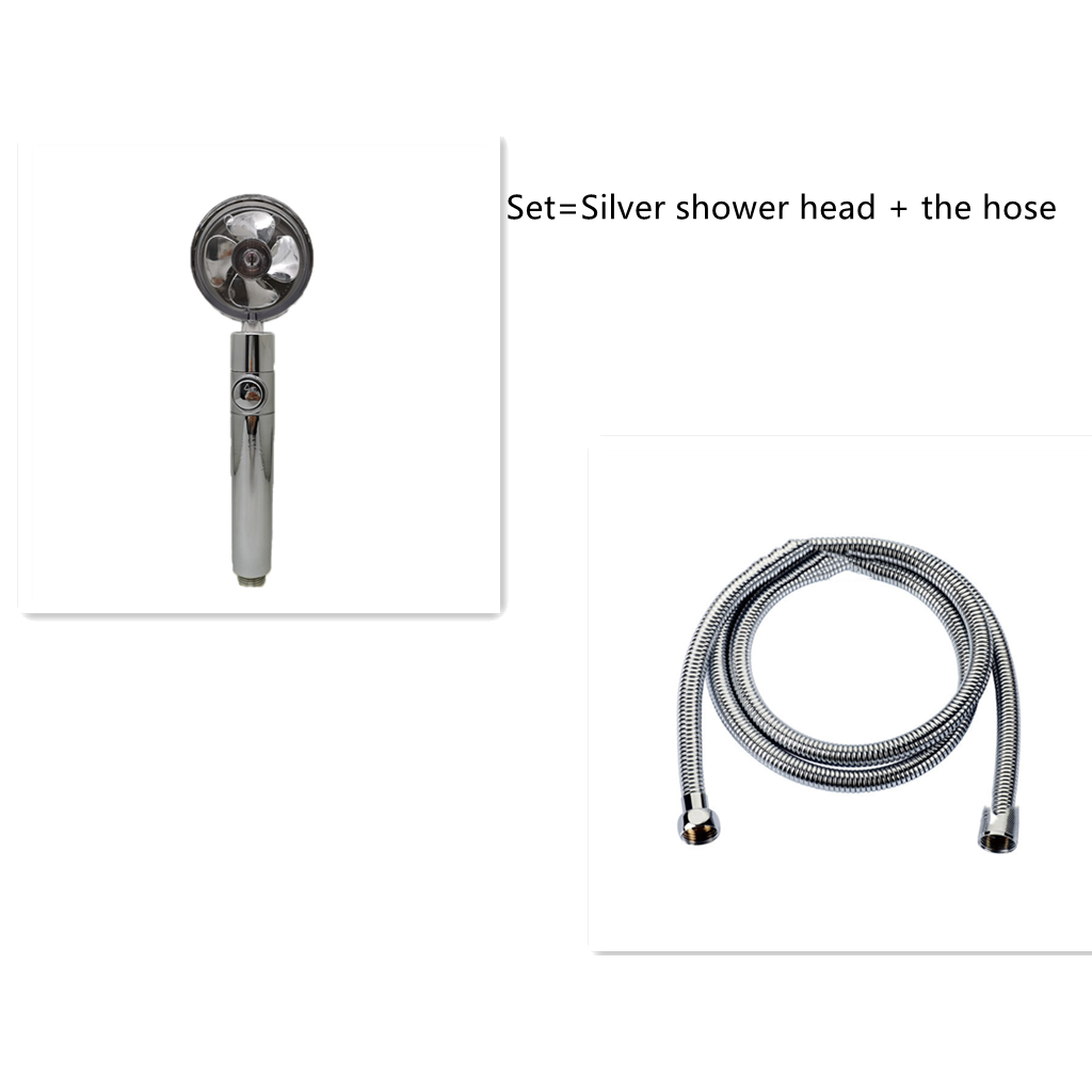 Shower Head with Hard Water Filter High Pressure Propeller Fan and Pause Button Kdf 55