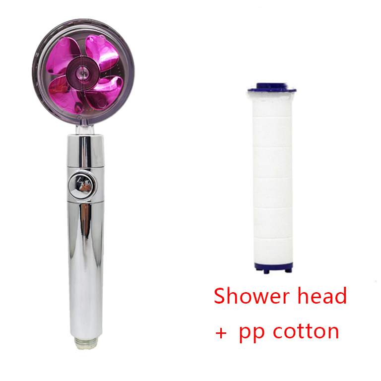 Shower Head with Hard Water Filter High Pressure Propeller Fan and Pause Button Kdf 55