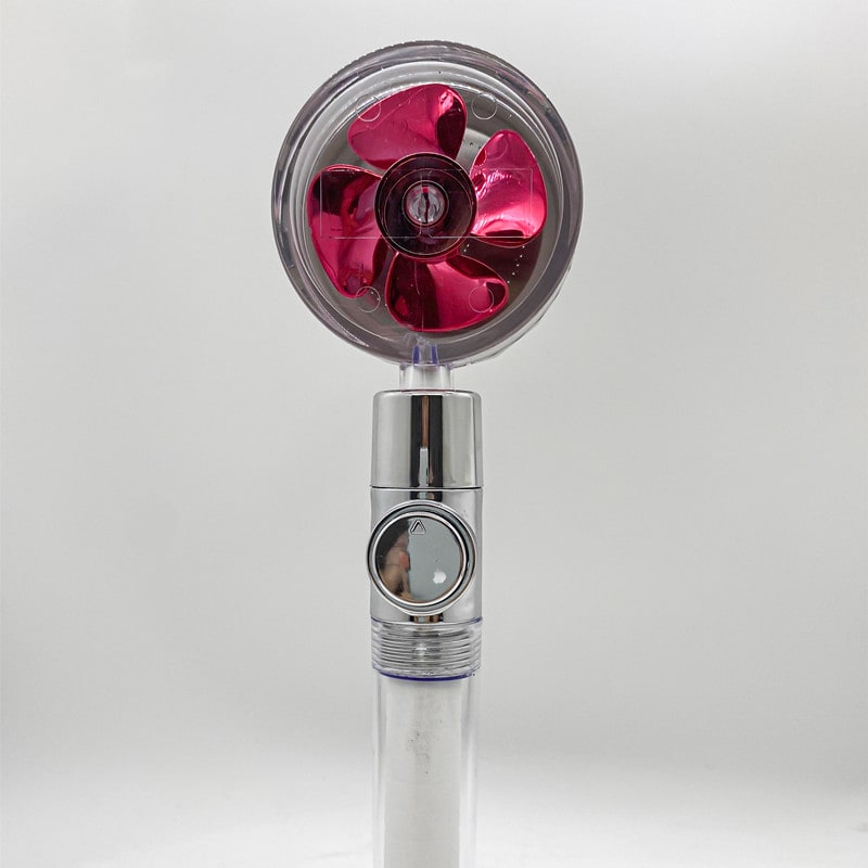 Shower Head with Hard Water Filter High Pressure Propeller Fan and Pause Button Kdf 55