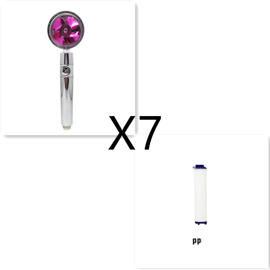 Shower Head with Hard Water Filter High Pressure Propeller Fan and Pause Button Kdf 55